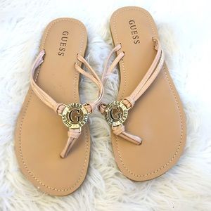 Guess Logo Flip Flops
